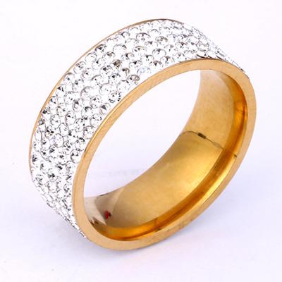 China FASHIONABLE Full Star Rings European and American Stainless Steel Rings Ring Fashion Jewelry Diamond Customized for sale