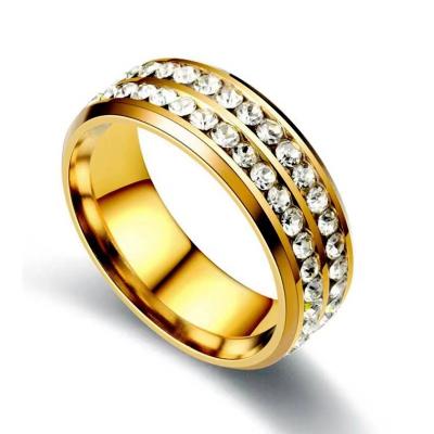 China FASHIONABLE High Polish Comfort Engagement Wedding Band Rings For Women Men Titanium Steel Promise Rings for sale