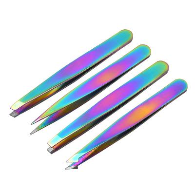 China Wholesale Custom Eyebrow Private Label Fashion Stainless Steel Eyebrow Tweezers Makeup Tweezers for sale