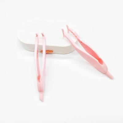 China Custom Personal Care Eyelash Tweezers Private Label Beauty Tools Eyelash Smudge Aid Tweezers for sale