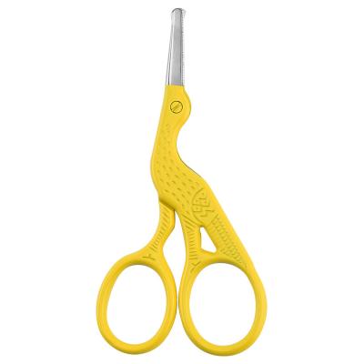 China Eco-Friendly Round Nose Eyelashes Manicure Scissors Retro Stork Head Beauty Scissors Round Bow Hair Scissors for sale