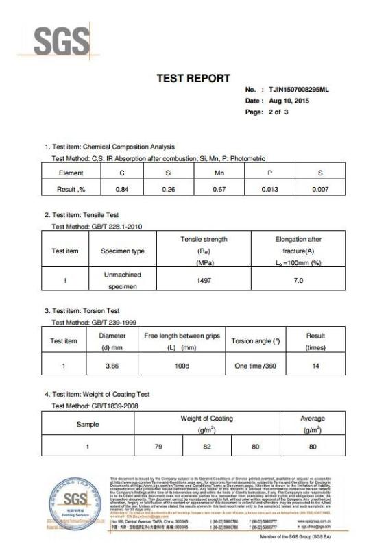 TEST REPORT 2 - Anping County Ankai Hardware & Mesh Products Co.,Ltd