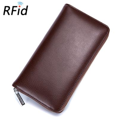 China RFID Blocking Protects RFID Blocking ID Credit Card Holder Billetera Genuine Leather Para Hombre,Passport Wallet Wallet Wallet Women Man Leather for sale