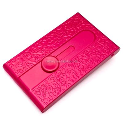 China Fashion push HV-CH025 high quality wholesale cheap business name aluminum metal business card holder for sale