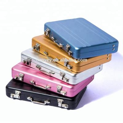 China RFID Blocking Protect Factory Price Fashion Wholesale Customized RFID Blocking Mini Aluminum Suitcase Credit Card Money Clip Card Holder for sale