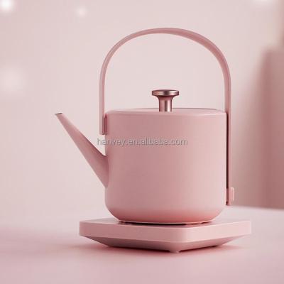 China Small Tea 360 Electric Water Kettle Price Hotel 0.6L Degree Kettle Tray Set Temperature Stainless Steel Pots Low Rotation Portable Electric Water Cooker for sale