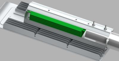 중국 매우 호리호리한 옥외 LED 가로등 조정가능한 굴곡 팔 30w - 주거 지역을 위한 150w 판매용