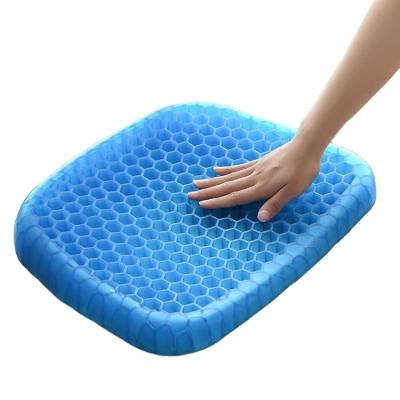 China Waterproof 2021 Square Double Gel Seats Silicone Egg Cushion Cooling Memory Gel Egg Chair Child Care Orthopedic Cushion for sale