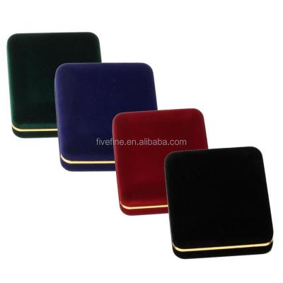 China Handmade High Quality Velvet Coin Packaging Box With Gold Edge for sale