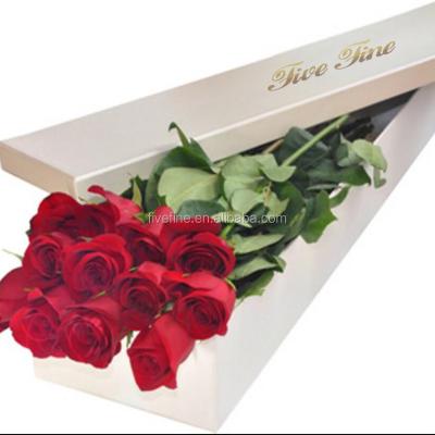 China Large handmade luxury long stem roses box for sale