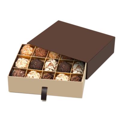 China High Quality Handmade Luxury Square Chocolate Truffle Packaging Boxes for sale