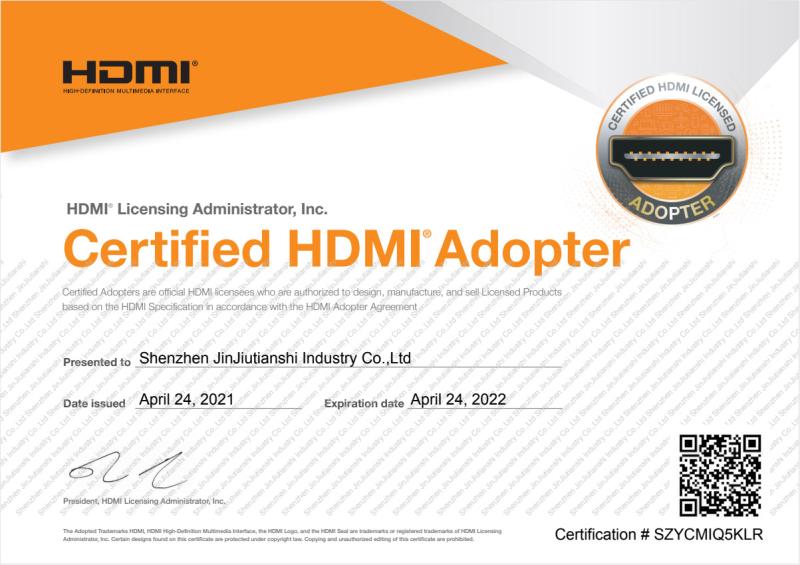 HDMI - Shenzhen Jinjiutianshi Industry Co., Ltd.