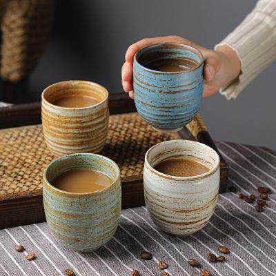 China 200ml Retro Hand-Painted Luster Tea Cup Saudi Arabia Coffee Viable Rough Pottery Mug Personal Water Mug Large Ceramic Mug Master for sale