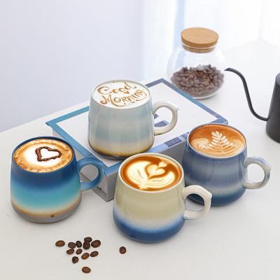 China Japanese Minimalist Mug 350ml Coffee Water Cup Personality Retro Drinkware Viable Trend Creative Ceramic Mug for sale