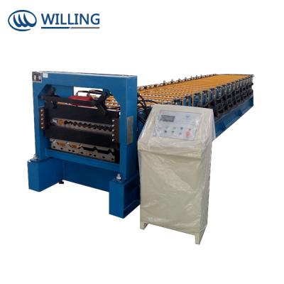 China Overseas Hot Sale Double Layer Deck ROOF Corrugated Roof Tile Roll Forming Machine for sale