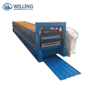 China China ROOF Double Layers Sheet Metal Sheets Roofing Machine , Corrugated And Trapezoid Roofing Tile Roll Forming Machine for sale