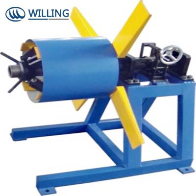 China Color Steel Sheet 5 Ton Coil Single Rolled Steel Manual Uncoiler Machine Uncoiler for sale