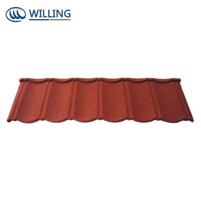 China Hotel Cheap Price Color Stone Coated Metal Roofing Tiles Shingle Factory India for sale