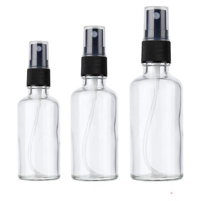 China Container Amber Spray Mist Bottle Glass Cosmetic Containers Empty Essential Oil Cosmetic Bottle Perfume 50ml for sale