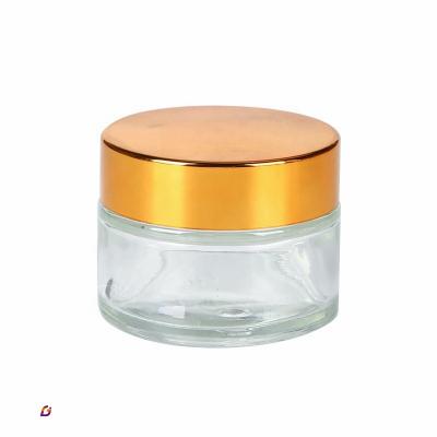 China 30g Glass Jar Custom Logo Hand Cream Eco Friendly Cosmetic Packaging Eco Friendly Containers For Bulk Cosmetics for sale