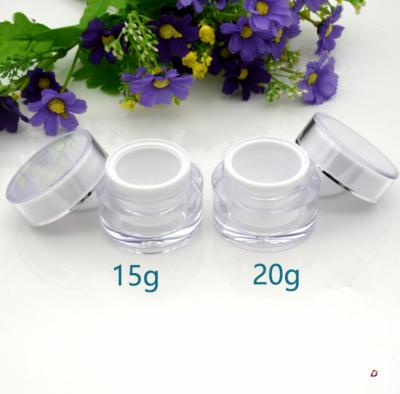 China Cosmetic Acrylic 15g Jars In Bulk Vendors Container Plastic Cosmetic Packaging 5gr for sale