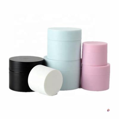 China Cosmetic Fancy Plastic Cosmetic Jar For Bodycream 50g PP Cream Jar Cosmetic Containers Double Layer for sale