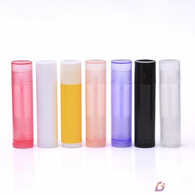 China Hot Sale Cosmetic Plastic Twist Lip Balm Tube Lip Balm Tube 5g Round Empty Lipstick Tubes for sale