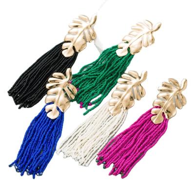 China 2023 TRENDY Vintage Bohemian Long Dangling Drop Long Fashion Fringe Jewelry Ladies Tassel Earrings For Women for sale