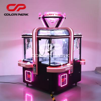 China Colorful 4-Player Mini Claw Crane Pinball Machine Arcade Game for Coin Operated Gifts for sale