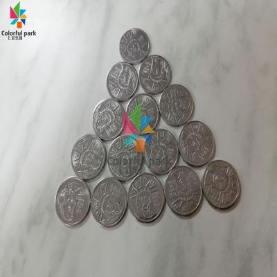 China Colorful Park Custom Metal Game Token Machine Coin Token Perfect for Amusement Parks for sale