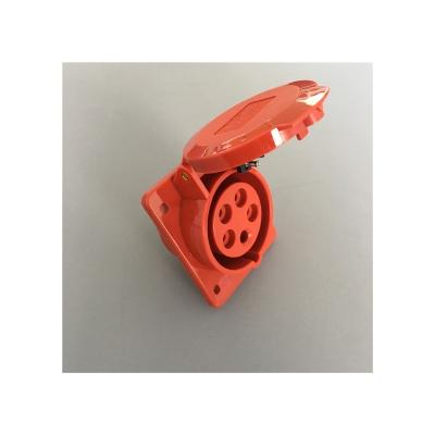 China Angled Industrial 3 Phase 16a Male And Female Industrial Plug And Socket for sale