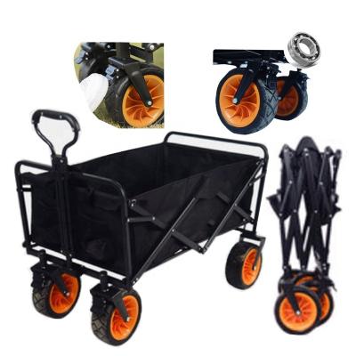 China Home Garden Travel Beach Tools RVDAYS Folding Outdoor Yard Serving Trolley Durable Steel Groceries Folding Trolley for sale