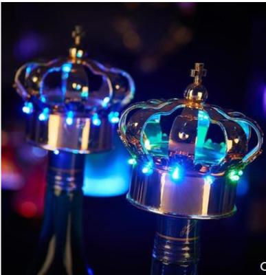 China Rechargeable LED Agriculture Bottle Strobe Stick Champagne Crown Topper Sparklers With Customized Light Logo for sale