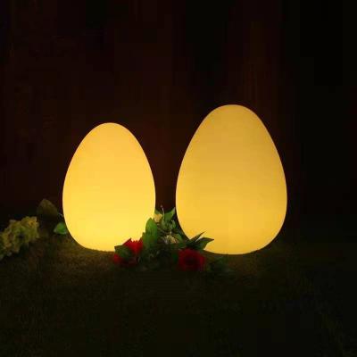 China Contemporary Battery Charging Colorful Cordless Egg Shaped Standing Led Solar Table Lamp For Living Room for sale