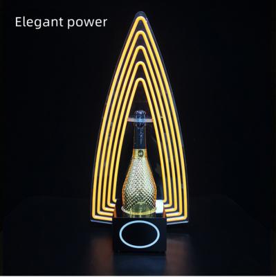 China Custom Acrylic Candle Holder Customized LED Single Acrylic Champagne Wine Bottle Glorifier Display For Night Club for sale