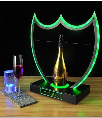 China Custom Acrylic Champagne Bottle Glorifiefor 750-1L Candle Holder LED Lighted Bottle Holder With Custom Logo for sale