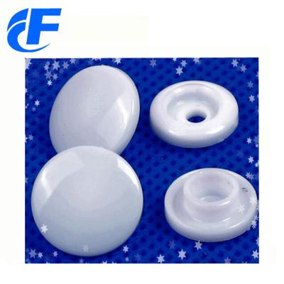 China Cheap Sustainable Customized Four Parts Press White Plastic Snap Button For Files for sale