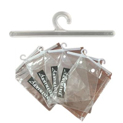 China Factory Wholesale Plastic Sock Hook Hanger Stockings Underwear Accessories PVC Packing Bag Store Merchandise Display Hooks for sale