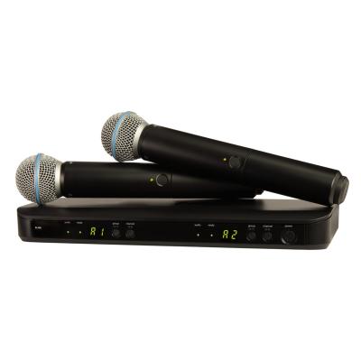 China BLX288 BETA58 SM58 PG58 Clear Sound Wireless Microphone UHF Microphone Kit Professional Wireless System For Karaoke Stage Performances for sale