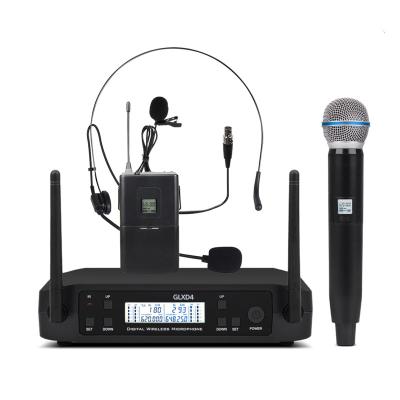 China Clear Sound GLXD4 GLXD24 BETA58 BETA58A Collar Wireless Headset Handheld Microphone for Stage Performances DJ Speech for sale