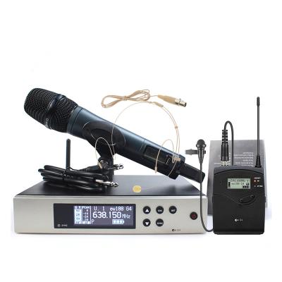 China Professional Clear Sound EW135G4 EW 135 G4 EW100G4 EW 100 Lapel G4 Wireless Lavalier Microphone System with E835S haneheld UHF Microphone for sale