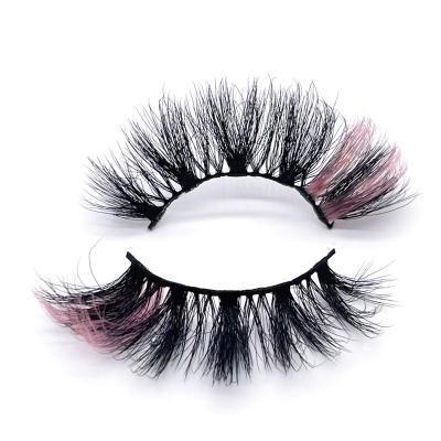 China Wholesale High Quality Colorful Mink Eyelashes 3d Style False Eyelashes Colored False Eyelashes Super Fluffy Eyelashes Hot Curl for sale