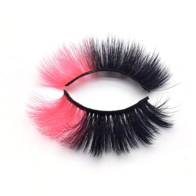 China New fashion long variety of 2022 natural high quality special fan eyelashes mink false eyelashes color false eyelashes wholesale for sale