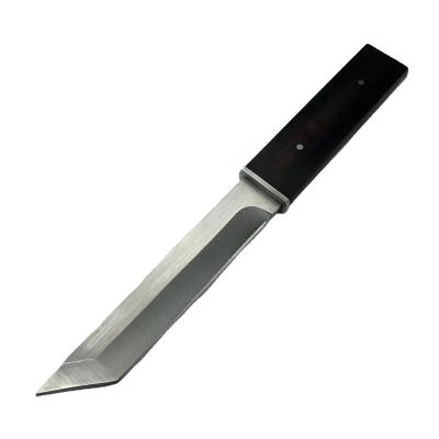 China Sword Japanese Samurai Ebony Wood Knives Sharp Blade Survival Knife Combat Camping Tactical Fixed Hunting Knife for sale