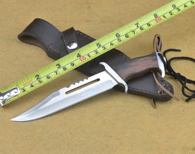 China Rambo Hunting Knife Hunting Small Fixed Blade Survival Style Rambo 2 Rambo Knife Sheath for sale