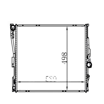 China Aluminum Core Plastic Tank Vehicle Engine Cooler Radiator For X3 E83 17113414693 for sale