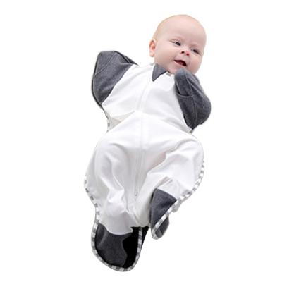 China Durable Double Way Zipper Two Layer 0-9M Organic Cotton Interlock Baby Sleeping Bag for sale