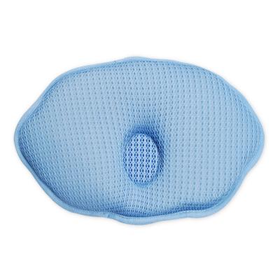 China 3D Air Folded Mesh Memory Foam Breathable Washable Flat Headset Anti Placing Baby Sleep Infant Newborn Training Pillow for sale