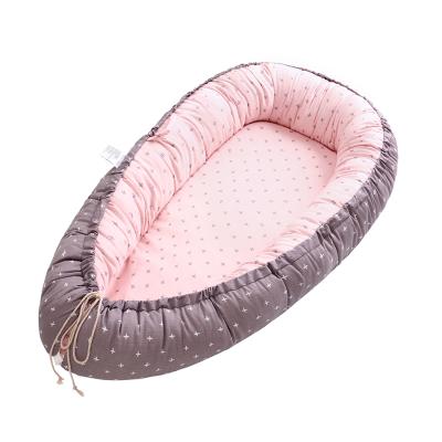 China Newborn Bathroom Baby Nest With Handle And Removable Cradle Printed Bed Cushion Pad Washable for sale