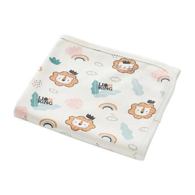 China Bedding Baby Organic Cotton Wraps Printed Blanket Sleeping Bag Baby Diaper Changing Mat Washable for sale